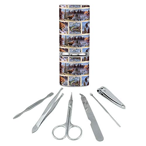 Rocky Mountain Outdoors Panels Pattern Stainless Steel Manicure Pedicure