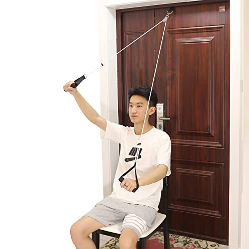 Shoulder Pulley, Over The Door Pulley System for Shoulder Rehab, Shoulder Exercise Pulley for Physical Therapy, Assisting Rotator Cuff Recovery, Increase Flexibility Stretching, Range of Motion