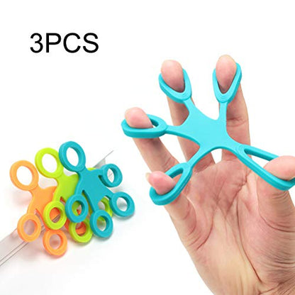 3pcs Finger Stretcher Exerciser, 3 Levels Hand Grip Strengthener, Hand 3 Strengthener Exerciser,Forearm Trainer Silicone Rings for Muscle Rehabilitation Band Fitness Expander (A)