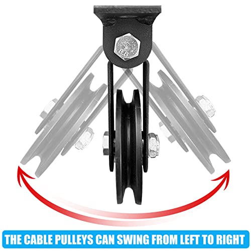Power Rack Pulley Attachment, LAT Pulldown Machine - Cable & Weight Dual Pulley System for Home Gym Strength Training, Power Racks - color: Style 3
