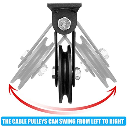 Power Rack Pulley Attachment, LAT Pulldown Machine - Cable & Weight Dual Pulley System for Home Gym Strength Training, Power Racks - color: Style 3