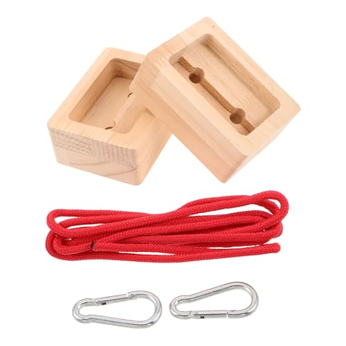 Operitacx 2pcs Portable Wooden Hangboards for Rock Climbing Finger Strength Training, Compact Fingerboard Grip Trainer for Indoor and Outdoor Bouldering Exercise