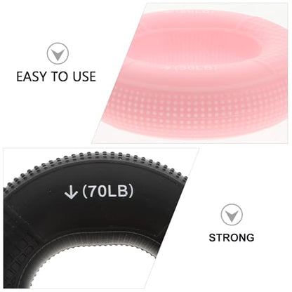 Kisangel 3pcs Hand Grip Strength Trainer Rings Set, Silicone Hand Exerciser 20-80lb Resistance Levels, Finger Rehabilitation and Strength Training Tool for Fitness, Therapy, and Climbing