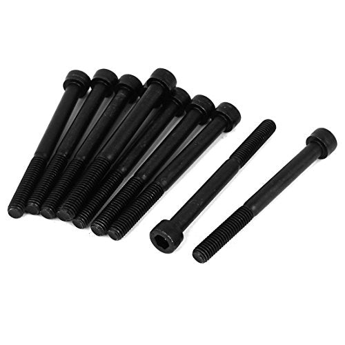 uxcell M6x65mm 12.9 Alloy Steel Hex Socket Screws Partially Threaded Bolt Black 10Pcs - size: M6x65mm