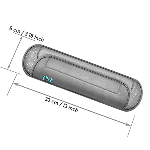 ZINZ Universal Shoulder Pad with Ultra Thick Cushion for Bag Luggage Bag Crossbody, Plus Long & Anti-Slip & Breathable,Grey - color: Grey
