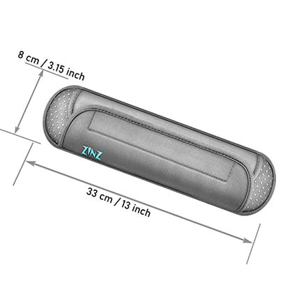 ZINZ Universal Shoulder Pad with Ultra Thick Cushion for Bag Luggage Bag Crossbody, Plus Long & Anti-Slip & Breathable,Grey - color: Grey