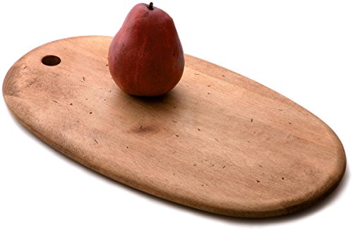 J.K. Adams 14.5” x 8.5” Maple Wood Artisan Cutting Board with Distressed Finish, Oval-Shaped - size: 14.5"L x 8.5"W