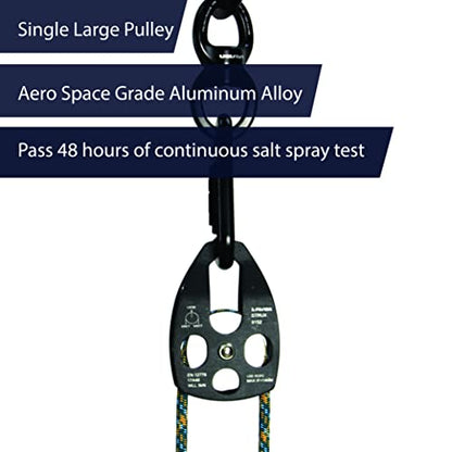 Fusion Climb Strux Aluminum Rescue Side Swing Pulley Blue 34KN… - color: Black