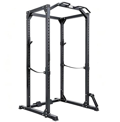 HulkFit Multi-Functional Adjustable Pro Series Power Rack Power Cage Exercise Equipment for Home Gym with Squat Rack Attachments and Accessories - Bench Press, Squats, and Deadlifts - Multicolor - style: Gen 2 Pro Series Power Cage - Black