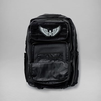 WOLFpak 35L Athletic Gym Backpack - Durable 1000D Waterproof Oxford Material with MOLLE Webbing, Laptop Pocket - color: Deathwing