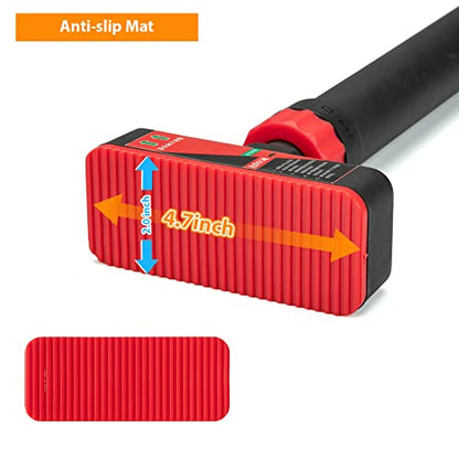Pull Up Bar, Adjustable Strength Training Bars Without Screw, Adjustable Width Chin Up Bar for Doorway, Max Load 440 Lbs - color: Black and Red
