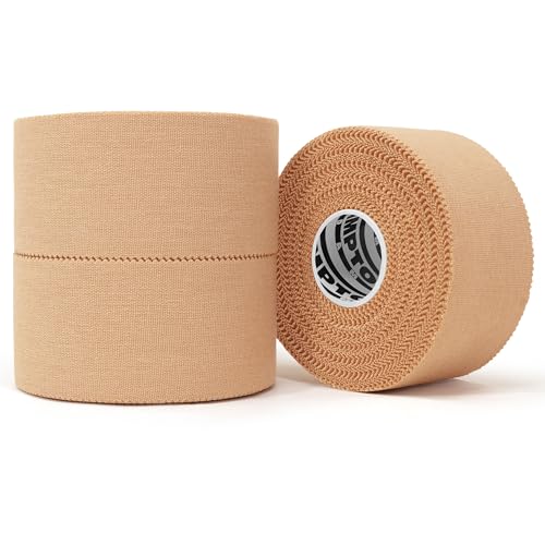 Hampton Adams | As Seen on Shark Tank | Original Athletic Sports Tape (3 Pack) | 45ft Rolls | Very Strong Easy Tear NO Sticky Residue | Best Tape for Athlete & Trainers | Fingers Ankles (Beige) - color: Beige, size: 1.5 inch (3 Rolls)