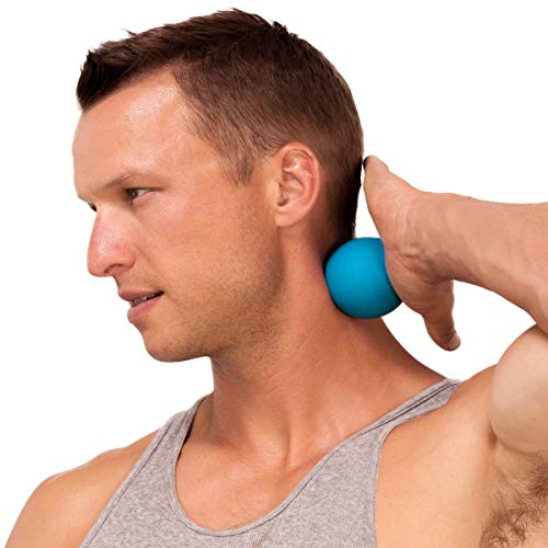 ProsourceFit Lacrosse Massage Ball for Self-Myosfascial Release, Deep Tissue Massage, Muscle Mobility, Post-Workout Recovery, Blue