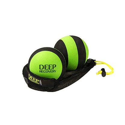 Deep Recovery Deep Tissue Massage Balls for Yoga and Self Myofascial Release, Foam Trigger Point Balls for Mobility and Recovery, Feet, Back, Neck, Legs and Arms (2 Pack, Green) - color: Green