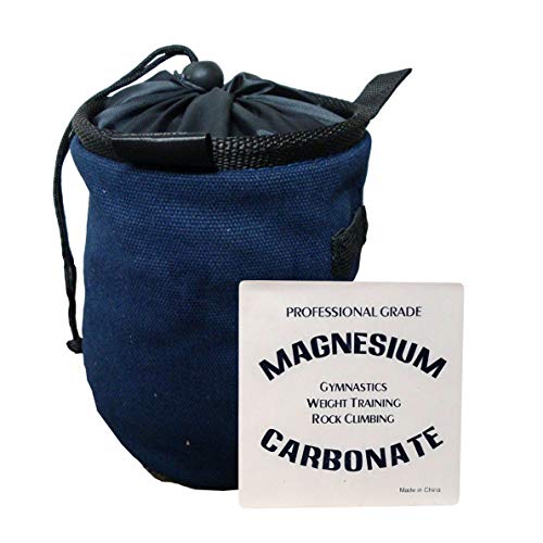 Z ATHLETIC Rock Climbing Chalk Bag & Gym Chalk Ball Combo for Bouldering, Gymnastics, and Weightlifting (2oz Block, Multiple Colors) - color: Dark Blue