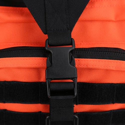 REEBOW GEAR Military Tactical Backpack for Men Large Army 3 Day Assault Pack Molle Hiking Daypack Bag (Orange-black) - color: Orange-black