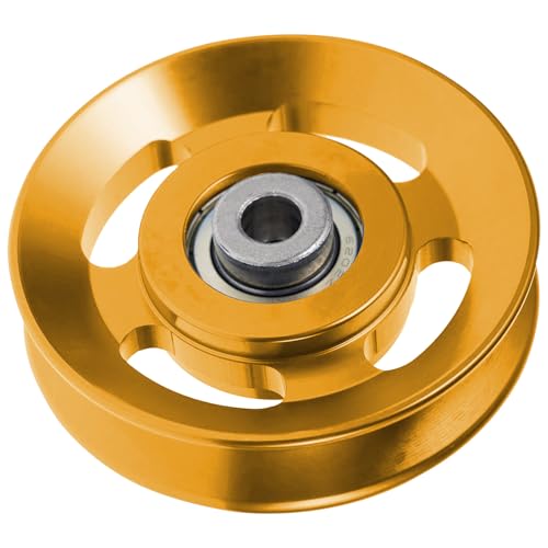 Aluminium Alloy Gym Pulley 90 mm，2‑Pack / 4‑Pack / 6‑Pack - color: Yellow