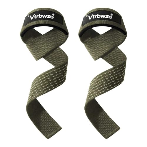 Gym Lifting Straps for Weightlifting & Deadlift - Non-Slip Silicone Grip, Padded Wrist Support for Bodybuilding, Workout & Strength Training, Unisex Design for Men & Women - color: Dark Green