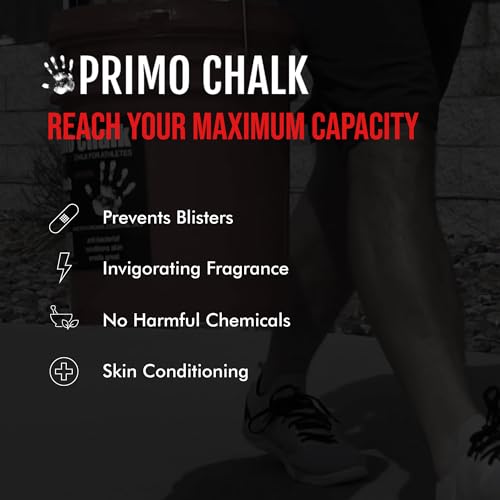 Primo Chalk Resealable Bucket: Loose Chalk for Weightlifting, Rock Climbing, & Gymnastics, Made in The USA, Chalk Ball Refill for Superior Grip - size: 5 lbs. Refill Bag