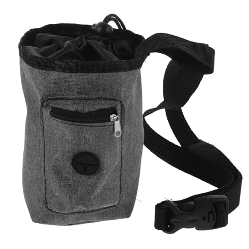 SHERCHPRY Gray Oxford Cloth Chalk Container for Rock Climbing and Bouldering with Zipper Storage Pocket Anti-Slip Chalk Bag for Gym Workouts Hiking Mountaineering and Weightlifting