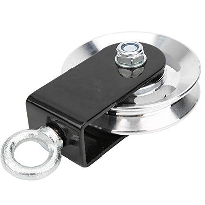 Stainless Steel Fitness Equipment Pulley Bracket with Mute Hanging Wheel for Rope Training and DIY Lifting Systems