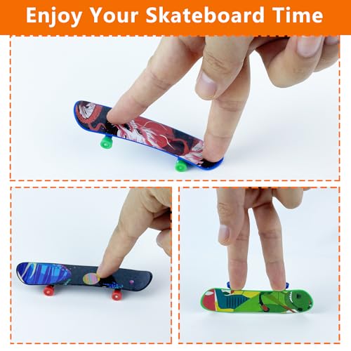 XIPEGPA 100 PCS Mini Finger Skateboards Finger Skateboard Toys for Birthday Party Favors Gift Props Decoration (100)