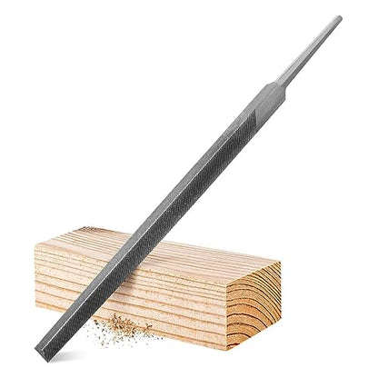 6" Triangular Medium Cut File, Double Cut Teeth, Made of High Carbon Steel, Half Round Hand File Without Handle, Suitable for Shaping Metal, Wood, etc - color: Triangular File, size: 6 Inch