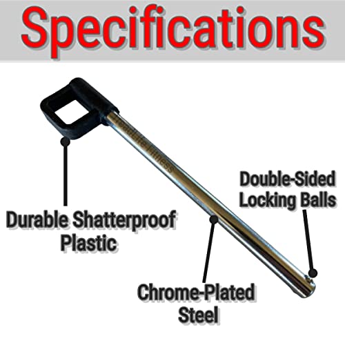 TreadLife Fitness Universal Weight Stack Pin for Commercial Gym or Home Gym | Heavy Duty Pin Insert | Health Club Grade Steel - style: Ring Handle