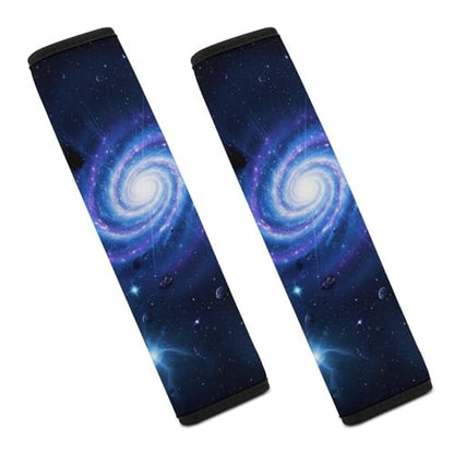 2 Pack Blue Galaxy Car Seat Straps Shoulder Pads Soft Padded Shoulder Harness Cover for Adult Use, Stroller Pushchair High Chair, Pressure Relief - color: Pattern 163