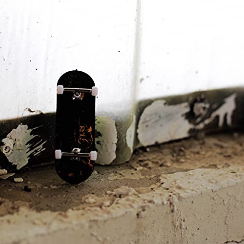 NOAHWOOD Wooden Fingerboard Complete (Noah Team 9.5S Short Nose Short Tail) Hand Mould Made(+34mm Prince Silvery Trucks)(+NW Handmade PRO Logo Wheels ii) (PSA/No Pipe) - color: No Pipe