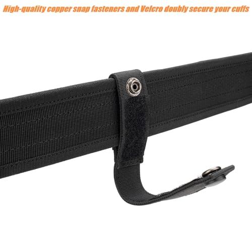 TACNEX Handcuff Strap w/Snap Closure Cuff Holder Nylon Keeper Chain/Hinged Cuffs Carrier Quick Release Clip Hook for ASP Handcuff 1.75"/ 2"/2.25" Duty Belt Law Enforcement Police Sheriff Security - size: 2 PCS, style: Nylon Strap with Copper Snap