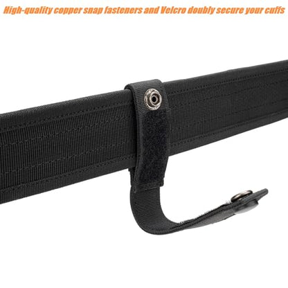 TACNEX Handcuff Strap w/Snap Closure Cuff Holder Nylon Keeper Chain/Hinged Cuffs Carrier Quick Release Clip Hook for ASP Handcuff 1.75"/ 2"/2.25" Duty Belt Law Enforcement Police Sheriff Security - size: 2 PCS, style: Nylon Strap with Copper Snap