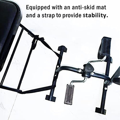 Pedal Exerciser Bike Hand Arm Leg and Knee Peddler Adjustable Fitness Equipment for Seniors, Elderly Home Pedal Exercise Bike for Total Body, with Gift Box - color: Classic Model
