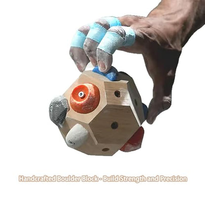 Handcrafted Boulder Block - Build Strength and Precision, 3D Climbing Ball for Strength Training, Simulated Rock Wall Holds, Portable Rock Climbing Gear, Gifts for Rocks Climbers(1PCS) - size: 1PCS