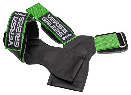 Versa Gripps® Pro, Made in The USA, Wrist Straps for Weightlifting Alternative, The Best Training Accessory - color: Neon Lime Green/Black, size: X-Small: 5" to 6"