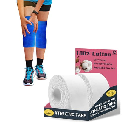 Athletic White Sports-Breathable-Easy Tear-No Sticky Residue+ Ice Tape, Self Sticking Bandage Wrap （No Refrigeration Needed）, Instant Cold Compress Compression