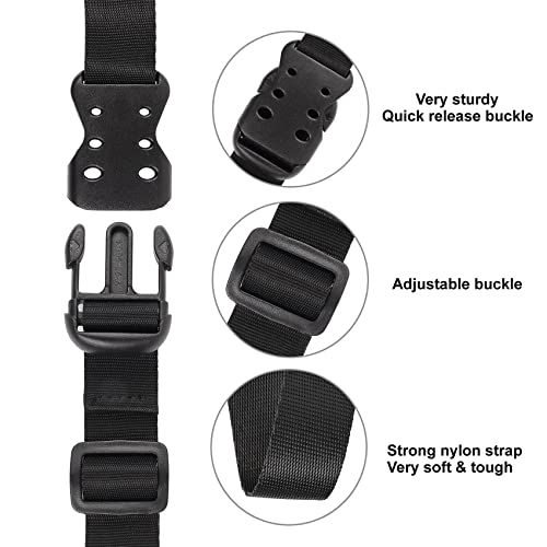 Ayaport Utility Straps with Buckle 40" Quick-Release Adjustable Nylon Straps Black 2 Pack - size: 0.75"x40"-2pcs