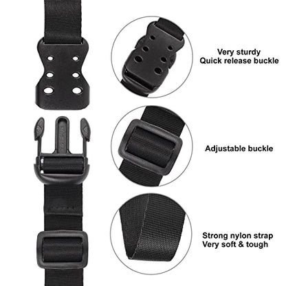 Ayaport Utility Straps with Buckle 40" Quick-Release Adjustable Nylon Straps Black 2 Pack - size: 0.75"x40"-2pcs