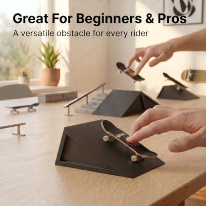 Fingerboard Ramp for Tricks and Stunts, Plastic Finger Skateboard Ramp Obstacle, 2 Inch Pro Fingerboard Ramp, Finger Boards Ramps Accessory for Training, Practice and Display Setups