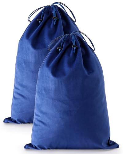 2 Pcs Shoe Bags for Travel, Dust Velvet Bags, Palace Blue, 17.3x12.6 Inch | Washable & Reusable Travel Shoe Bags, Dustproof Shoe Bags with Drawstring Closure, Suitable for Travel, Home Storage - color: Palace Blue, size: 17.3"x12.6"