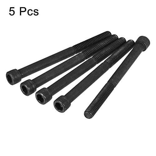 uxcell 3/8-16x4-1/2" Hex Socket Head Cap Screw Bolts 12.9 Grade Alloy Steel 5pcs - size: 3/8x4-1/2"