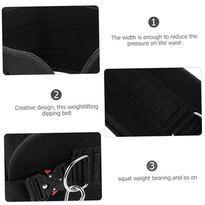 SUPVOX Weightlifting Waist Belt Thickened Chain Resistance Equipment for Men for Dips Chin-ups and Squats Supports Shoulder Chest and Back Strength