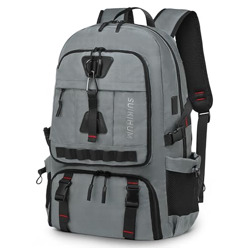 Travel Backpack 35L TSA Approved Carry on Backpack with Shoe Compartment & Wet/Dry Separation, Laptop Bag Fits 18.4 Inch Computer, Water Resistant Backpack for Men Women, Grey - color: Standard Grey