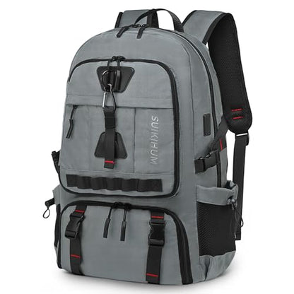 Travel Backpack 35L TSA Approved Carry on Backpack with Shoe Compartment & Wet/Dry Separation, Laptop Bag Fits 18.4 Inch Computer, Water Resistant Backpack for Men Women, Grey - color: Standard Grey