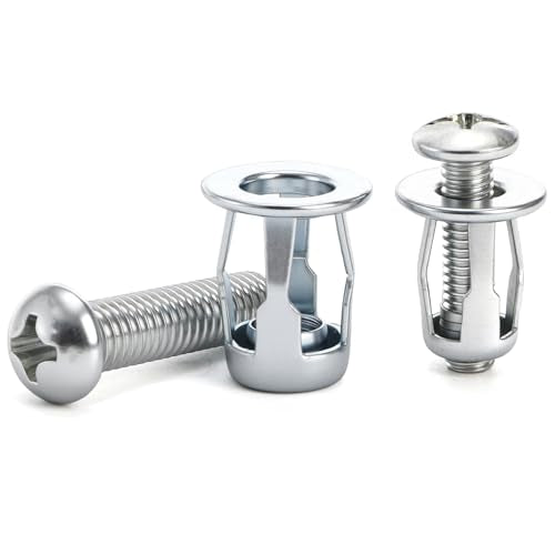 100 Pcs Expansion Screw Petal Nut, M4 M5 M6 M8 Hollow Wall Anchors Nuts Kit with Screws, Steel Drywall Anchors Jack Nuts for Sheet Metal, Gypsum Board, Thin Panels & DIY Projects