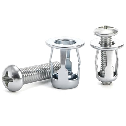 100 Pcs Expansion Screw Petal Nut, M4 M5 M6 M8 Hollow Wall Anchors Nuts Kit with Screws, Steel Drywall Anchors Jack Nuts for Sheet Metal, Gypsum Board, Thin Panels & DIY Projects