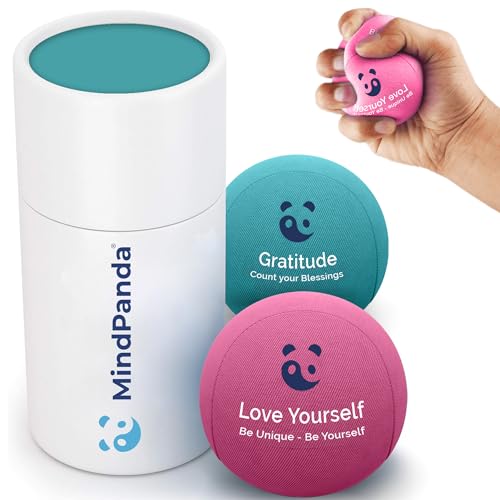 Mind & Body Stress Balls for Adults - Multi-Density Squeeze Balls for Hand Therapy & Grip Strengthening - Stress & Anxiety Relief - Choose 3-Ball (Soft, Medium & Hard) or 2-Ball (Soft & Hard) Sets - color: Cranberry, Celest
