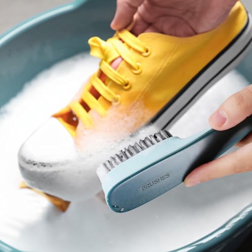 Shoe Brush ＆ Laundry Brush Set, Shoe Brushes for Cleaning, Laundry Brush for Stains On Clothes, Household Cleaning Tool