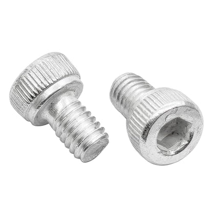 M4 x 6mm Hex Socket Head Cap Screws Bolts,6063 Aluminum Alloy Socket Head Cap Bolt Fasteners,Silver(20Pcs) - size: M4 x 6mm