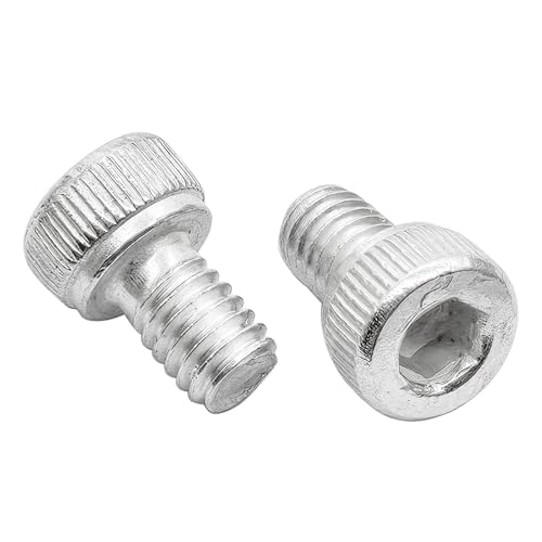 M4 x 6mm Hex Socket Head Cap Screws Bolts,6063 Aluminum Alloy Socket Head Cap Bolt Fasteners,Silver(20Pcs) - size: M4 x 6mm